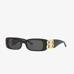 Balenciaga Dynasty Rectangle Logo Sunglasses